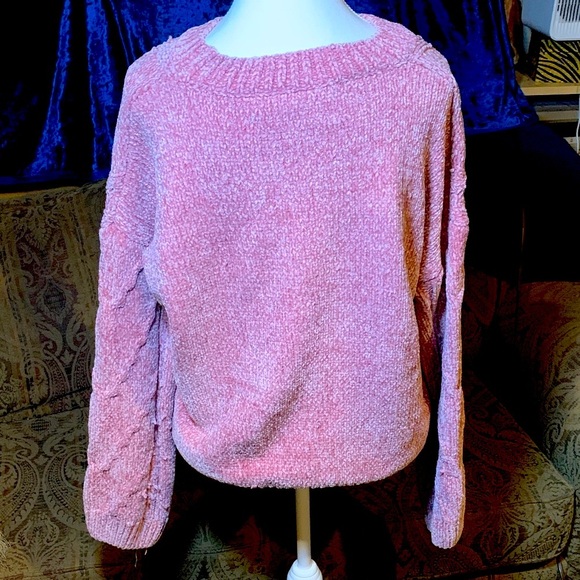 Pink Sweater Knit Vintage Oversized Super soft Pink Martini Size Large Coquette - Picture 8 of 12